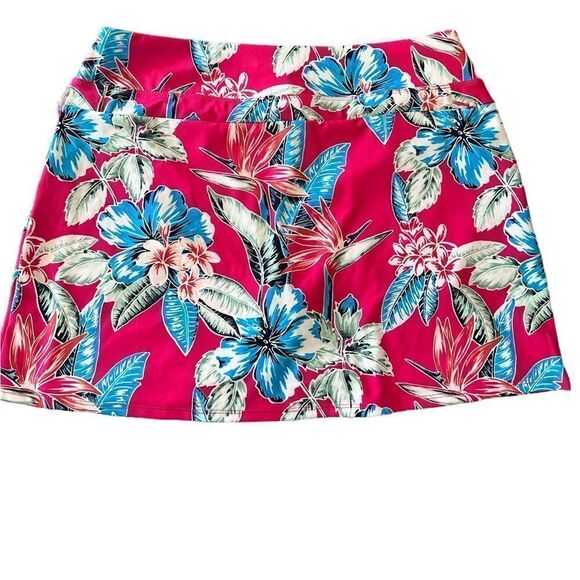 NWT Tommy Bahama Women’s Golf Tennis Floral Print Fuchsia Skirt Size Large UPF50 - Picture 3 of 9